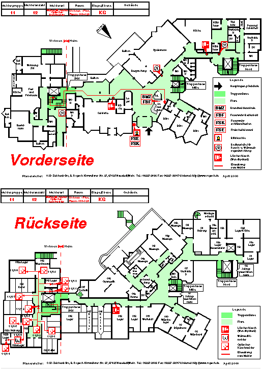 Feuerwehrlinienlaufkarte